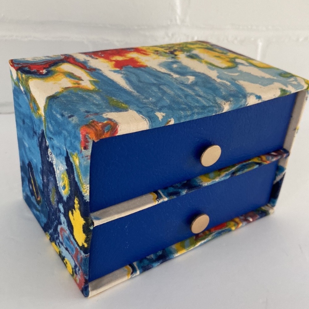 1970 Retro Vintage Two-Drawer Jewelry/Trinket Box